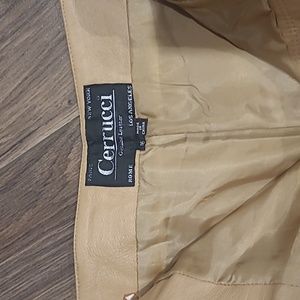 NWT SZ 16 Tan Leather pants Cerrucci (2257)…